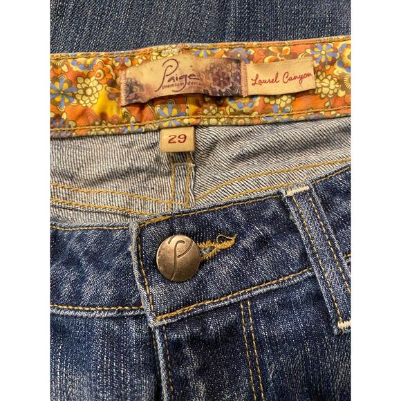 PAIGE Laurel Canyon Blue Jeans Low Rise Boot Cut 29X30 MSRP $229 - Picture 8 of 11